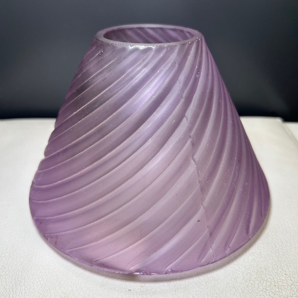 Yankee Candle Holder Sleeve‎ Pearlescent Spring Swirl Glass Jar Candle